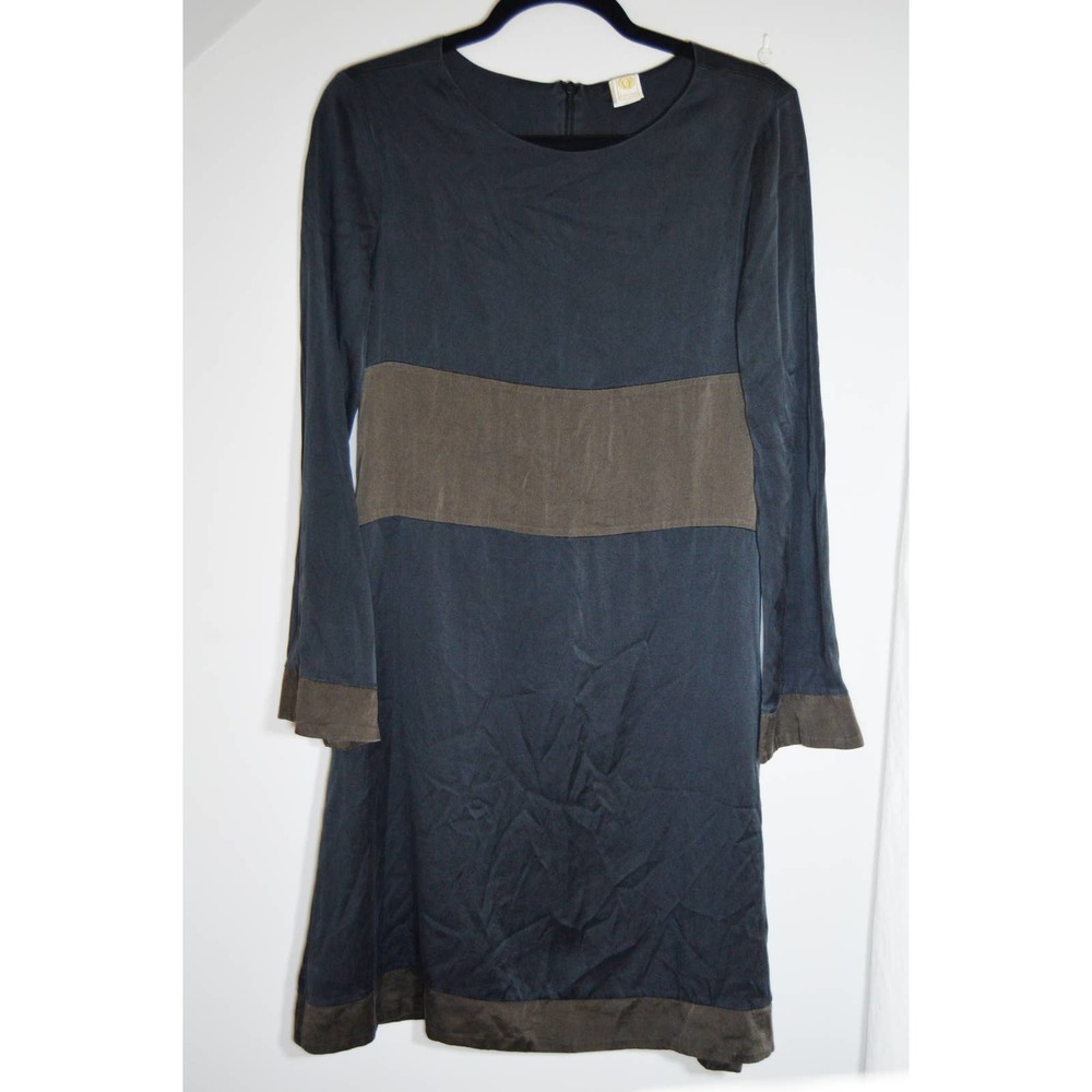 Vintage Herion Silk Dark Gray and Brown Dress Size 44 (8)